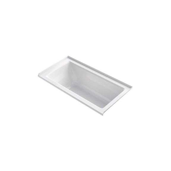 KOHLER - Archer 60 in. x 30 in. Soaking Bathtub with Right-Hand Drain in White, Integral Flange