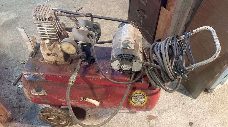 Sears Roebuck 15-Gallon Air Compressor, 1 HP Motor - Metzger Property ...