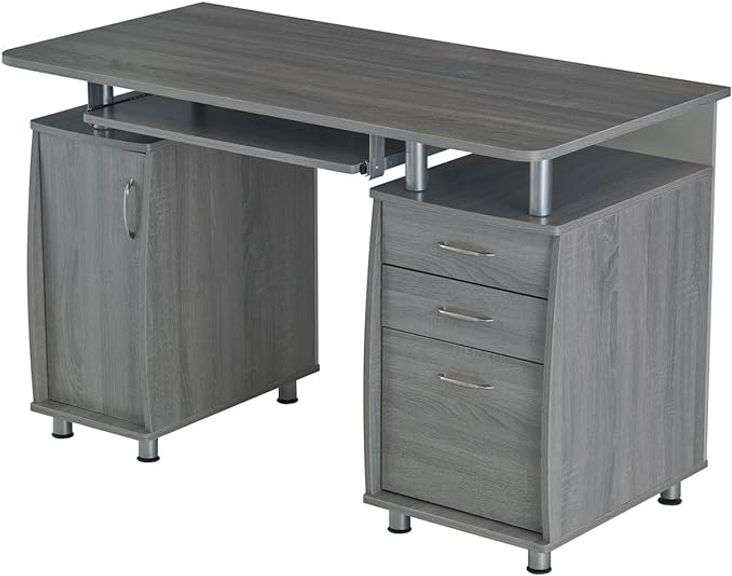 TECHNI MOBILI - 47.5 Computer Desk with File Cabinet and Drawers ...