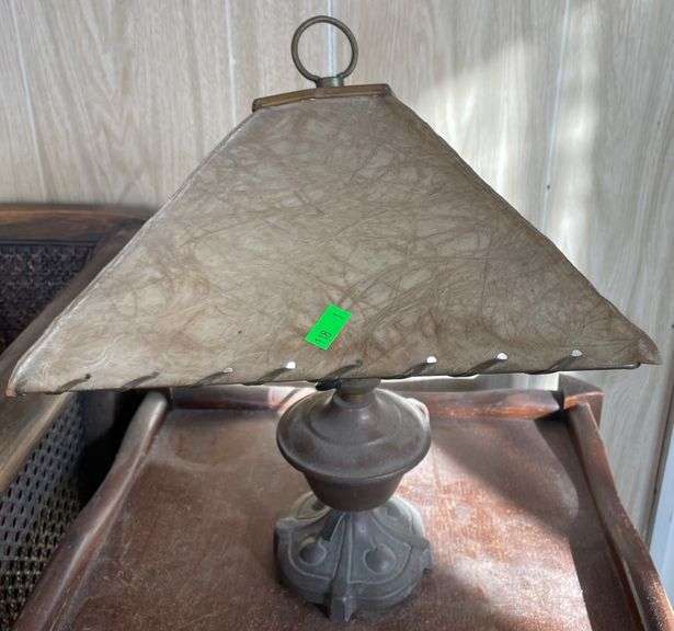 Metal Table Lamp with Textured Shade and Loop Finial 12” - Metzger ...