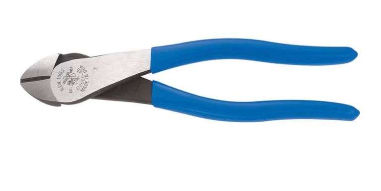 Klein Tools Diagonal Cutters with Angled Head and Blue Grips. - Metzger ...