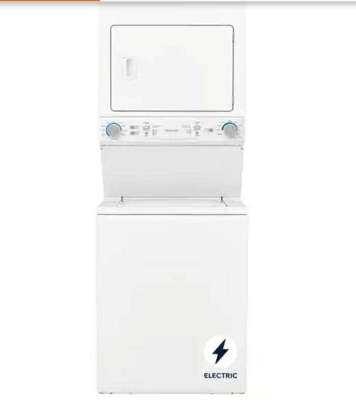 Frigidaire 3.9 cu. ft. Washer and 5.5 cu. ft. Electric Dryer Combo in White with Quick Wash & Dry Cycle and MaxFill Wash Cycle model # FLCE7522AW4