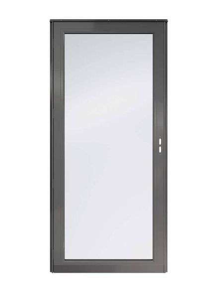 Andersen 4000 Series 36 in. x 80 in. Charcoal Gray Right-Hand/ Outswing Full View Interchangeable Aluminum Storm Door