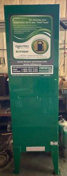 Green Steel Cooking Oil Collection Tank by DAR PRO Rothsay 24 x 85.5 x ...