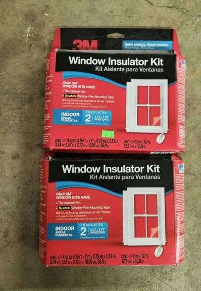 2-Pack of 3M 62 in. x 84 in. Clear Plastic Indoor Window Insulator Kits ...