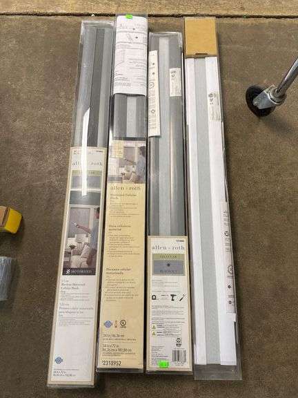 Allen Roth Motorized Shades 4 Packs of Allen + Roth Motorized Blackout Shades in Gray and White ...