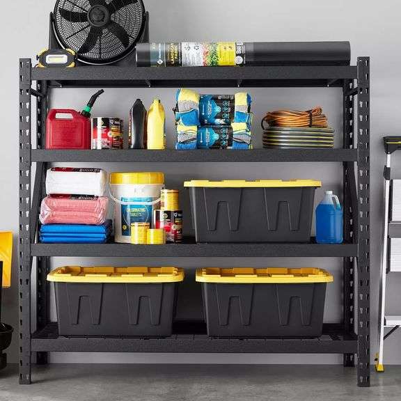 Heavy Duty Industrial 4-Shelf Steel Storage Rack by Member’s Mark ...