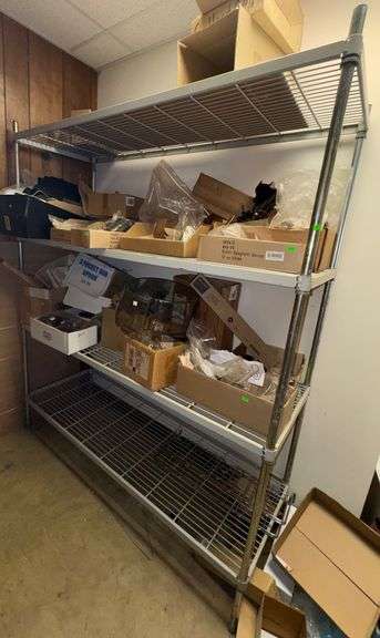 Wire Shelf Rack with 4 Shelves, 59”x70”x21”, Contents Not Included ...