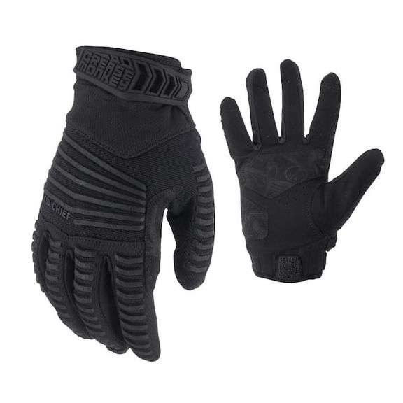 Black Tactical Gloves by Great Worker with Rubberi…