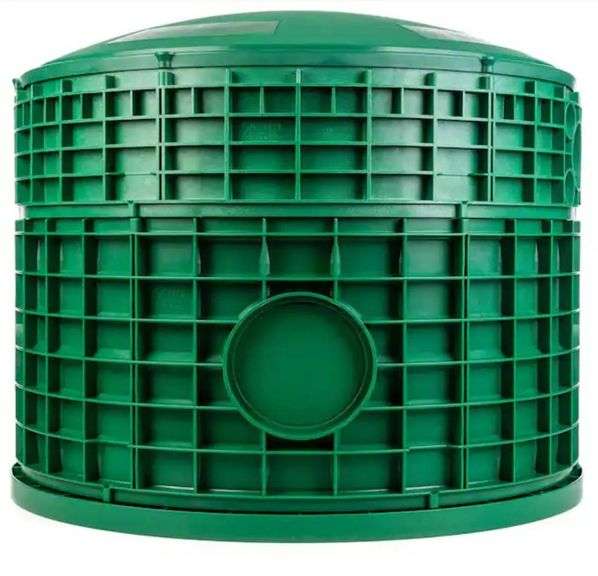 Pvc Riser Green VPC 24 in. x 18 in. Tall Septic Tank Riser Combo in Green Plastic ...