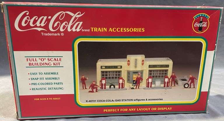 1995 Coca-Cola gas station Coca-Cola brand train accessories full “O ...