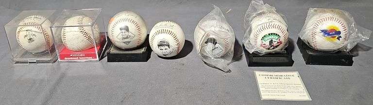 (7) Baseballs Inc. Cal Ripken Jr. & Lou Gehrig, Babe Ruth Commemorative ...