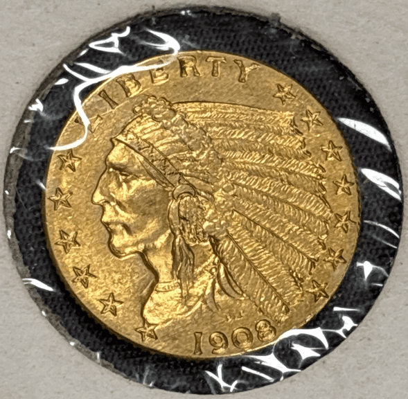 1908 Indian Head $2.5 Gold Coin