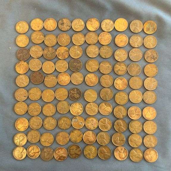 100 Wheat Pennies - Various Years