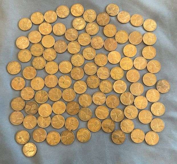 100 Wheat Pennies, Various Years