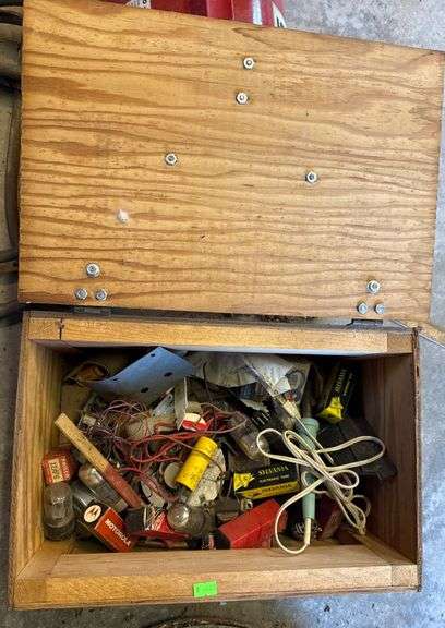 Box Containing Miscellaneous Electrical Components and Supplies ...