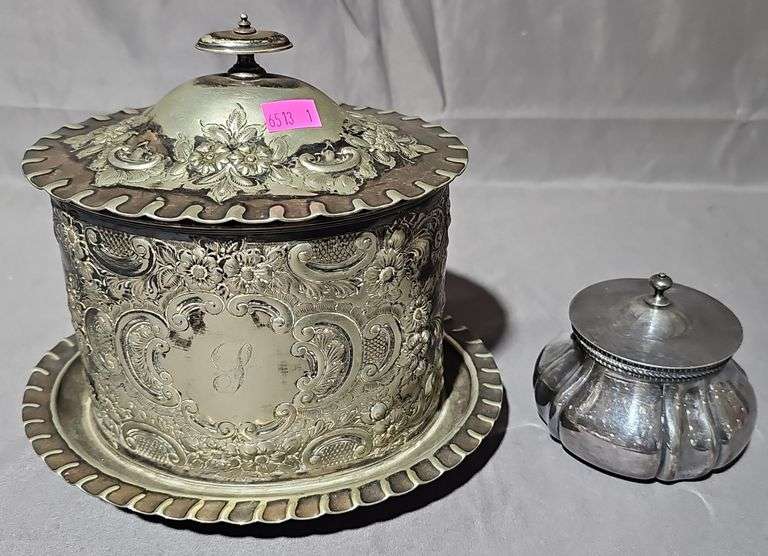 Derby Silver Co. Quadruple Plate Covered Sugar Bowl & H.L. & Co. Silver