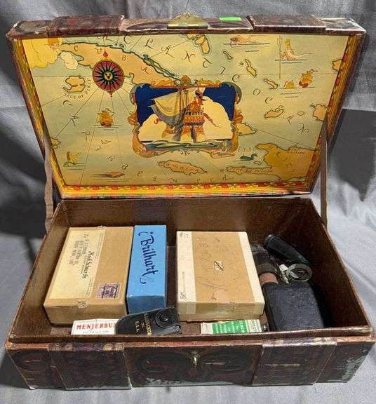 Ornately Painted Chest with Musical Instrument Accessories - Metzger ...