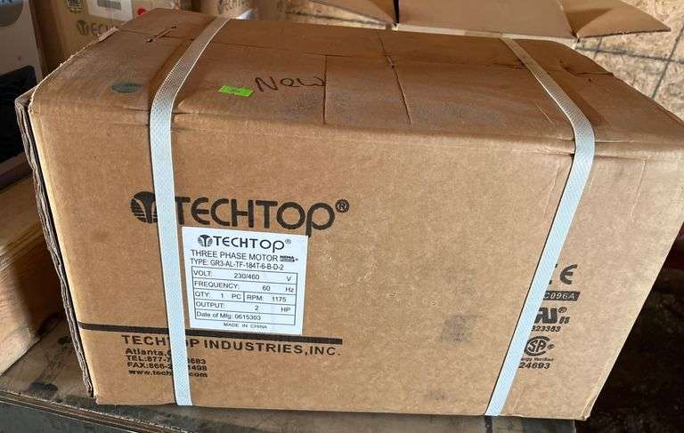 Techtop Three Phase Electric Motor GR3-AL-TF-184T-B-D-2