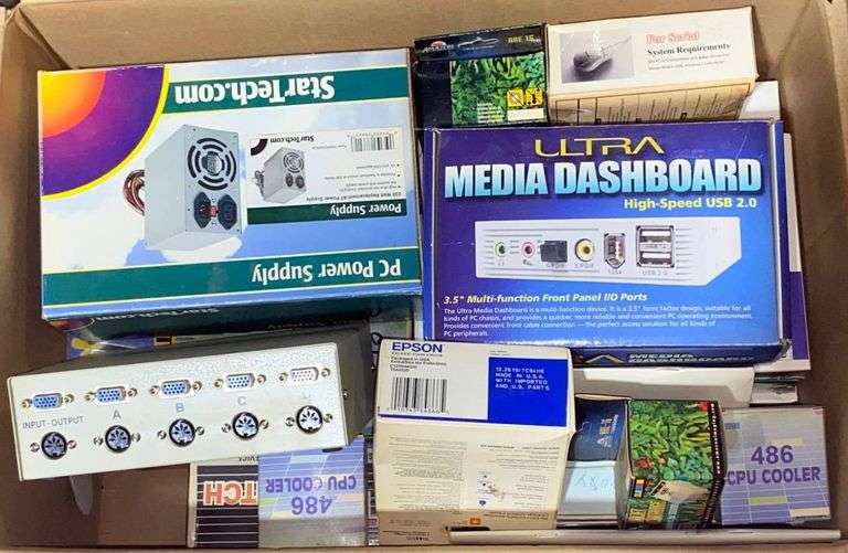 Computer Accessories, Software, and Ink Items in Box - Metzger Property ...