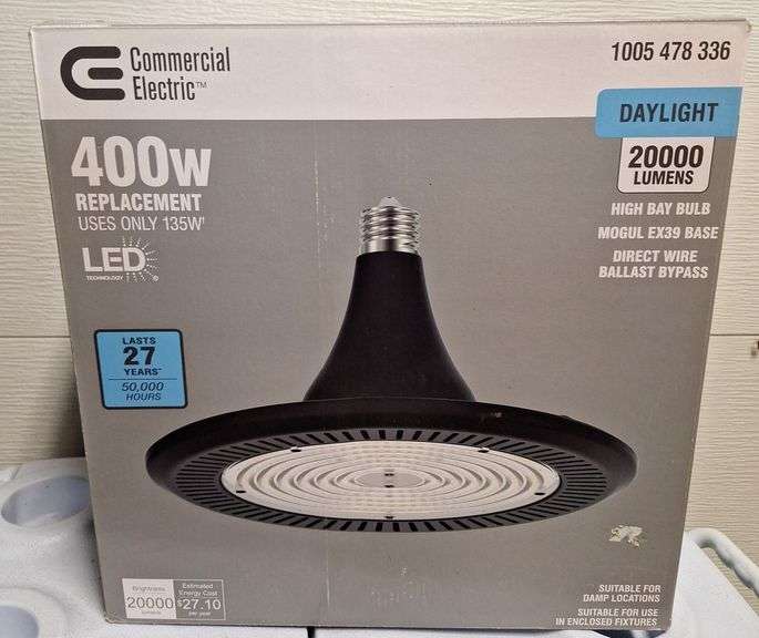 Commercial Electric 400w Daylight High Bay Bulb - Metzger Property ...
