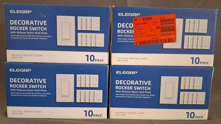 4 – ELEGRP Decorative Rocker Switches with Midway Nylon Wall Plate ...