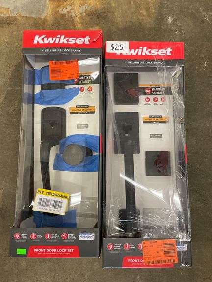 Kwikset Front Door Lock Sets with SmartKey Security in Matte Black ...