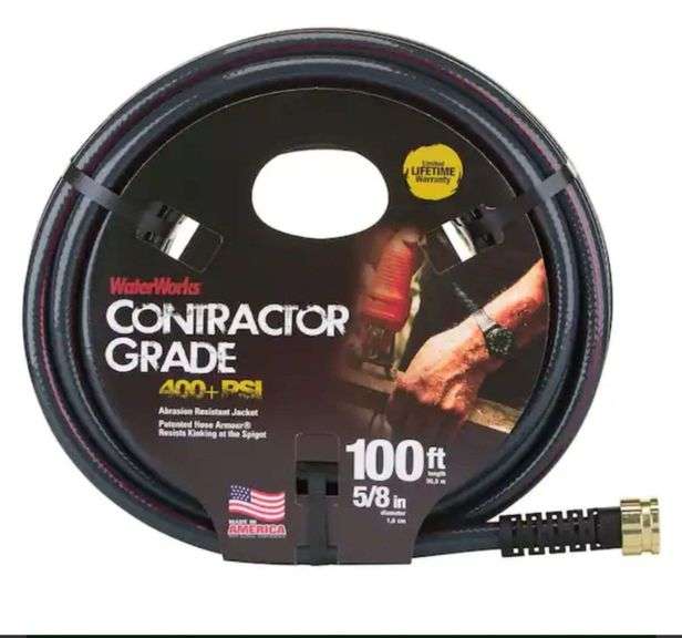 thumbnail image 2 of Camco 22863 25-Foot Heavy-Duty Contractor Water Hose – Double Layer PVC, 300 PSI Burst Strength, Drinking Water Safe 2 of 13