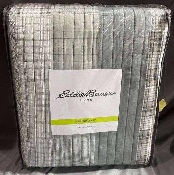 Eddie Bauer Home Twin Quilt Set with Plaid Design Metzger Property
