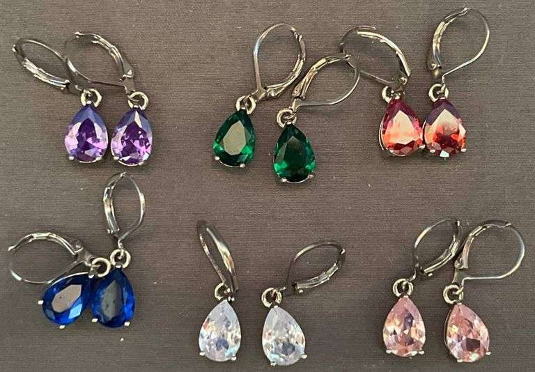 Six Teardrop Earrings