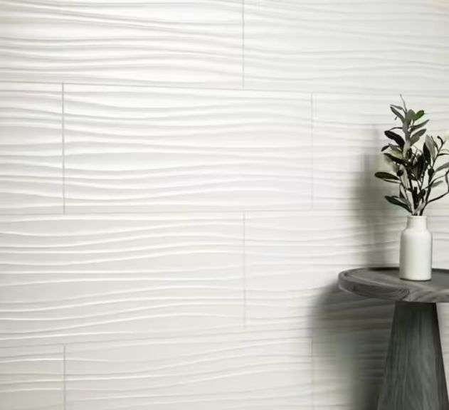 Matte Riptide Tiles MSI Sapheda Riptide 12 in. x 24 in. Satin Ceramic 3D Wall Tile (16 sq ...