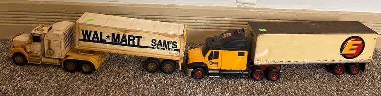 Toy Semi-Trucks with Trailers Featuring Walmart Sam’s Club and Generic ...