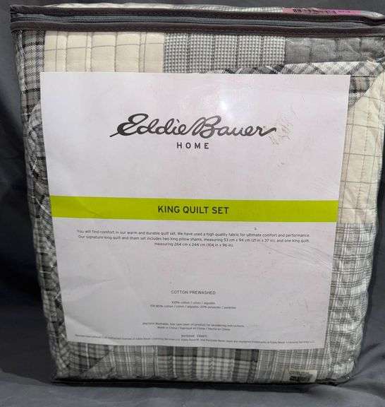 Eddie Bauer Home King Quilt Set With Plaid Design Metzger Property