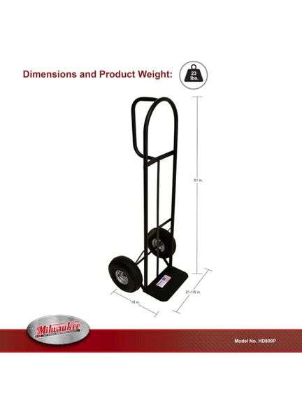 MILWAUKEE - 800 lb. Capacity D-Handle Hand Truck - Metzger Property ...