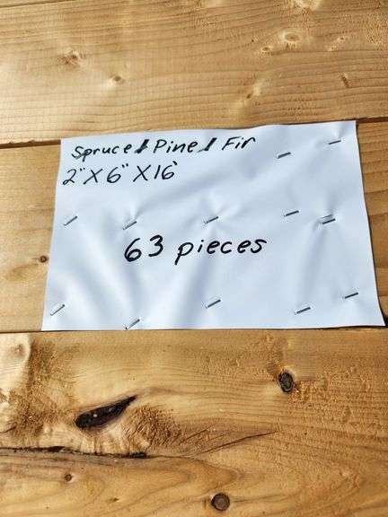 63-Spruce/Pine/Fir 2”x6”x16’ you are bidding times the money