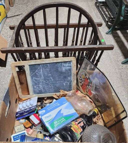 Spindle-Leg Magazine Rack, Chalk Board & More - Metzger Property ...