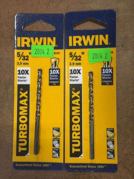 2 - Irwin 5/32” 3.9mm Turbmax Drill Bit