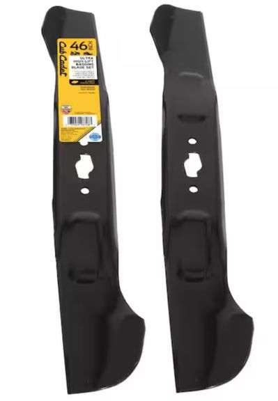 Cub Cadet
Original Equipment High Lift Blade Set for Select 46 in. Riding Lawn Mowers with S-Shape Center OE# 742-05510,742P05510