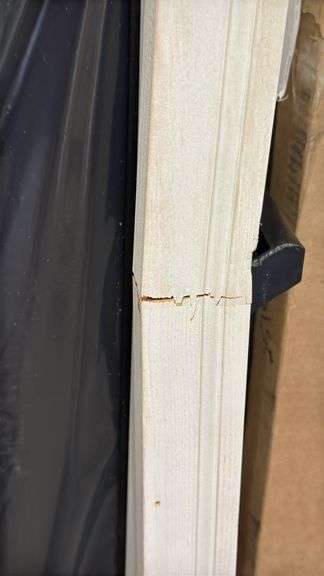 Exterior pre hung left hand inswing door 36”x80” some frame damage