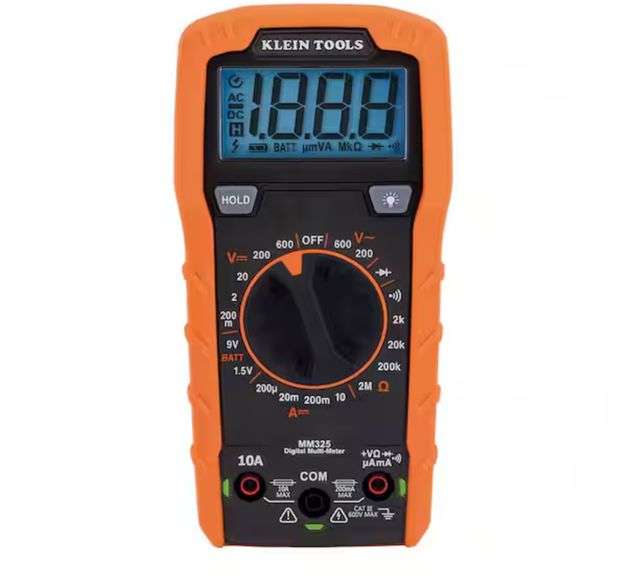 Klein Tools
600-Volt Digital Multi-Meter, Manual-Ranging