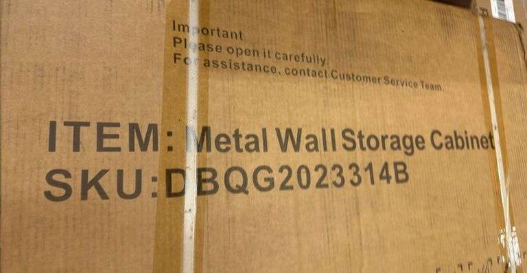 Wall-Mounted Metal Storage Cabinet in Black 2 Shelves Steel Wall Mounted Garage Cabinet 30.3 in. x 12.5 in. x19.7 in.