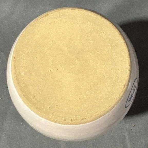 Uhl Collectors Society Stoneware Jar with Blue Logo, Huntingburg, Indiana 1996