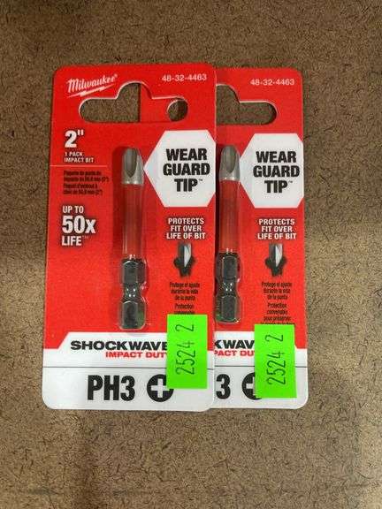 2-Milwaukee SHOCKWAVE Impact Duty 2 in. Phillips #3 Alloy Steel Screw ...