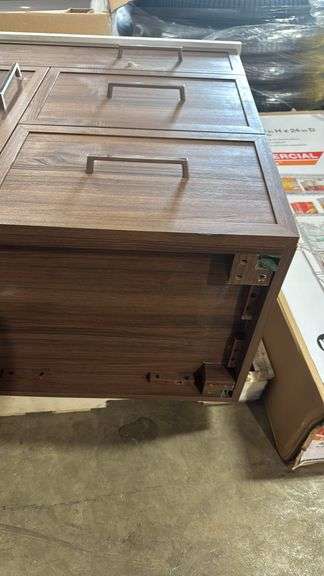 36” Vanity with missing legs and top damage