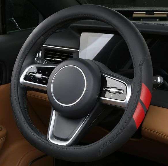 Microfiber Leather Steering Wheel Cover Compatible with Dodge Challenger Charger Durango Avenger Ram