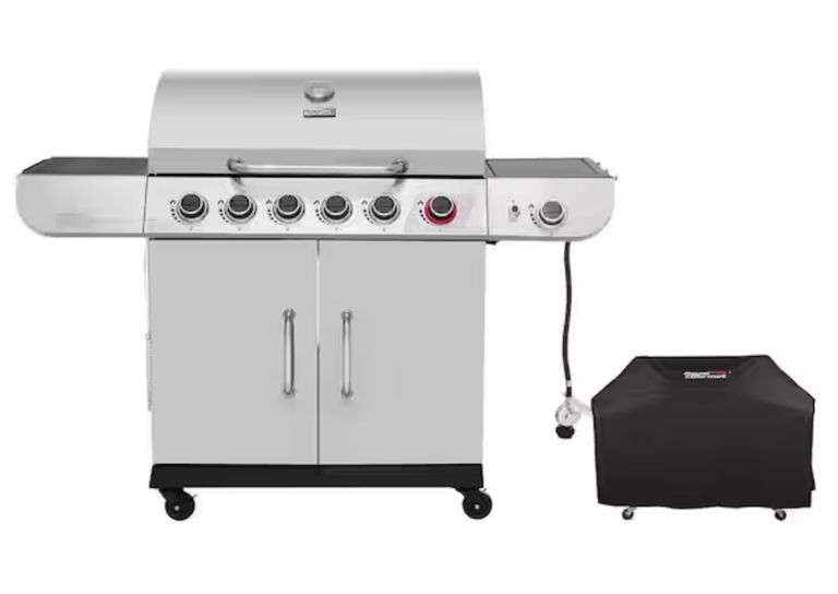 Royal Gourmet
6-Burner BBQ Liquid Propane Gas Grill with Sear and Side Burner with Cover, 71,000 BTU Cabinet Style Gas Grill