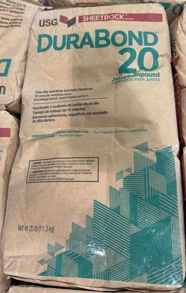 USG Sheetrock Durabond 20 Natural Ultra Lightweight Joint Compound 25 lb