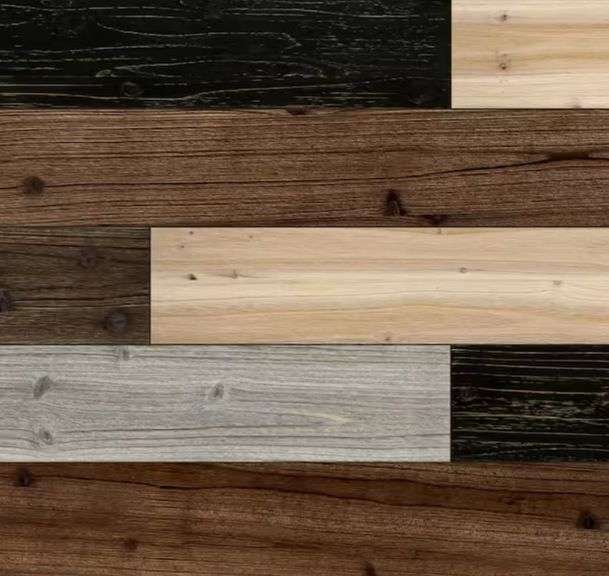 sunwings
1/3 in. x 4.75 in. x 47.25 in. Mixed Dark Solid Barn Wood Wall Planks Decorative Wall Paneling (15.4 sq. ft./10-Pack)