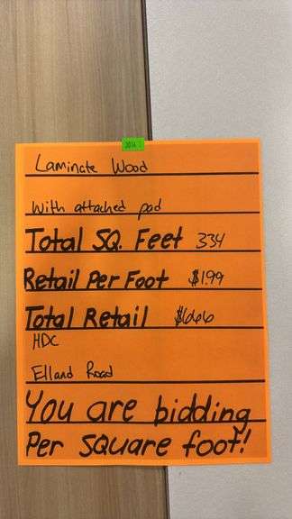 334 sq ft Home Decorators Collection
Elland Road Elm 12 mm T x 8 in. W Waterproof Laminate Wood Flooring(15.94 sq. ft./Case)you are bidding per square foot