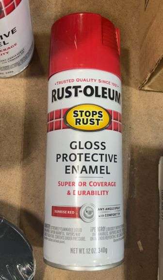 Rust-Oleum Gloss protective Enamel Sunrise red Spray Paint 12Oz